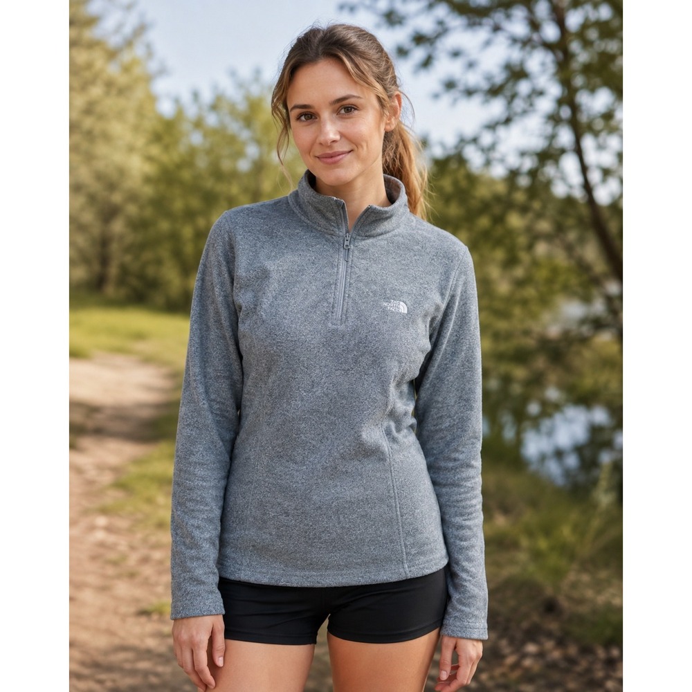 The North Face TNA TKA 100 XL Grey Pullover Jacket Granola Girl Mountain Fleece